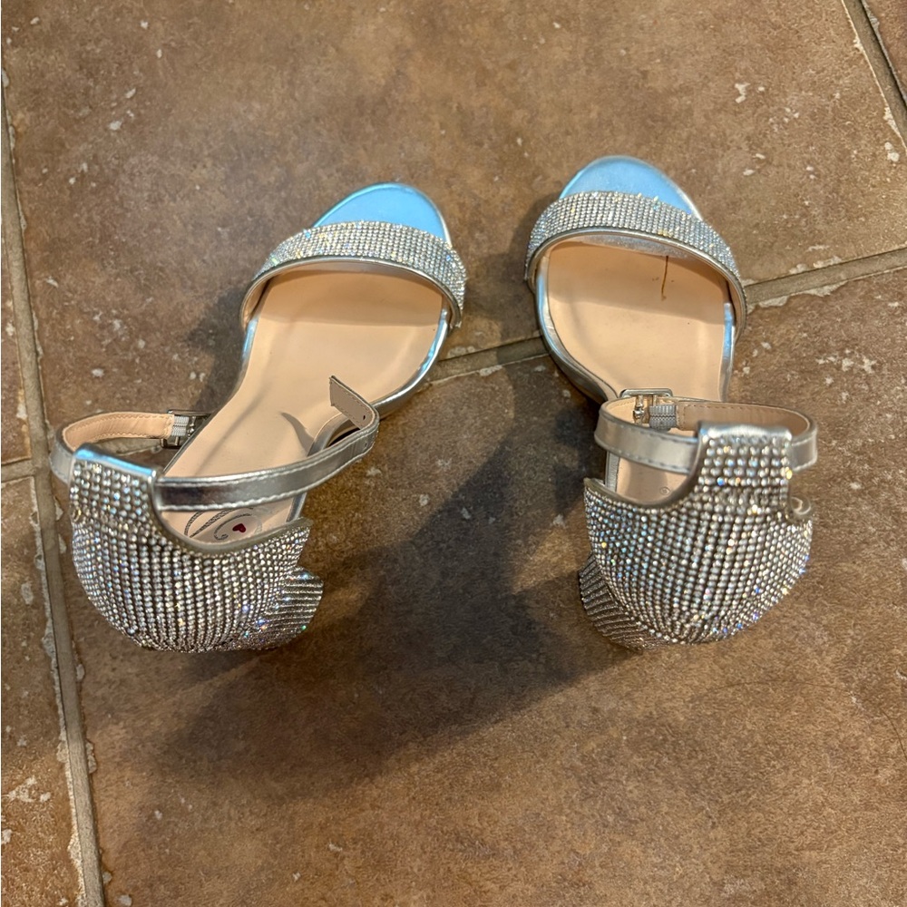 Elegant Silver Rhinestone Women's Sandals